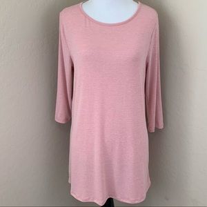 Agnes & Dora Fitted Tee 3/4 Sleeve Mauve